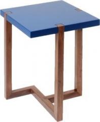 Black Square Engineered Wood Side Table