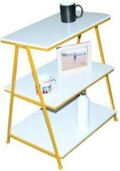 Bloo Mart Multipurpose Sofa Side Table Engineered Wood & Metal Side Table Nightstand Metal End Table
