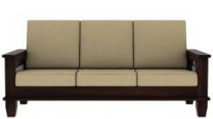 Brightwood Solid Wood Sheesham Wood 3 Seater Sofa For Living, Waiting Room/ Office Fabric 3 Seater Sofa