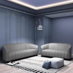 Carlton London Amelia Grey Fabric 3 + 2 Sofa Set