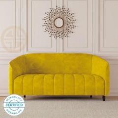 Carlton London Olivia Yellow 2 Seater Fabric 2 Seater Sofa