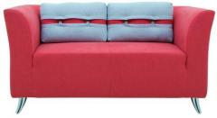 CasaCraft Adelia Two Seater Sofa in Crimson Red Colour
