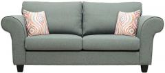 CasaCraft Anapolis Three Seater Sofa with Throw Pillows in Ash Grey Colour