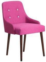 CasaCraft Celano Accent Chair in Pink Color with Cappuccino Legs