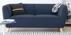 CasaCraft Daniella Three Seater Sofa in Blue Colour