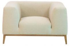 CasaCraft Felciano One Seater Sofa in Pale & Dark Earl Grey Colour