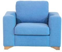 CasaCraft Iganzio One Seater Sofa in Sea Blue Colour