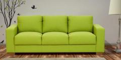 CasaCraft L'Aquila Three Seater Sofa in Citron Green Colour