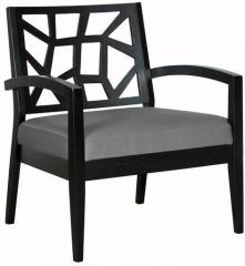CasaCraft Nidia Lounge Arm Chair in Black & Paloma Finish