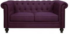 CasaCraft Noela Two Seater Sofa in Tyrian Purple Colour