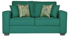CasaCraft Oritz Two Seater Sofa with Throw Cushions in Jade Colour