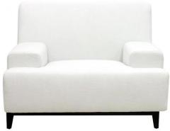 CasaCraft Palmira One Seater Sofa in Pearl White Colour