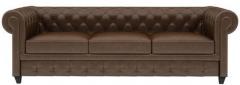 CasaCraft Princeton Three Seater Sofa in Chester Brown Colour