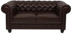 CasaCraft Princeton Two Seater Sofa in Brown Colour