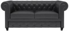 CasaCraft Princeton Two Seater Sofa in Peras Bag Black Colour