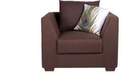 CasaCraft San Fernando One Seater Sofa in Brown Colour