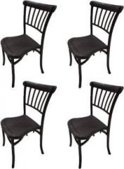 Cello Antilia Armless Set Of 4 Plastic Chair, Brown Plastic Dining Chair