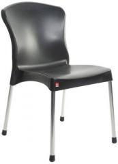 Cello Milano Cafeteria Chair Set of Two in Black Colour