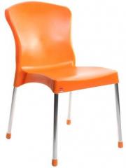 Cello Milano Cafeteria Chair Set of Two in Orange Colour