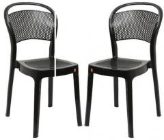 Cello Miracle Outdoor Chair Set of 2 in Black Colour