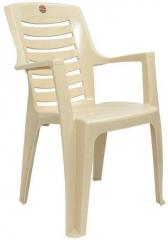 Cello Ultra Glossy High Back Chair Set of Two in Beige Colour