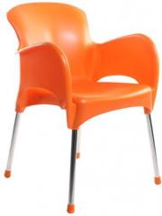 Cello Xylo Cafeteria Chair Set of Two in Orange Colour