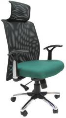 Chromecraft Argentina High Back Office Executive Chair in Green Colour