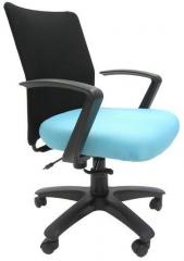 Chromecraft Geneva Desktop Marina Office Ergonomic Chair in Black & Sky Blue Colour