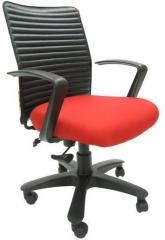 Chromecraft Geneva Desktop Marina Office Ergonomic Chair in Red Colour