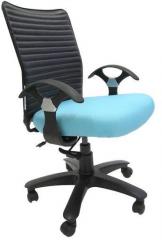 Chromecraft Geneva Desktop T Office Ergonomic Chair in Sky Blue Colour
