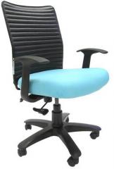 Chromecraft Geneva Desktop WW Office Ergonomic Chair in Sky Blue Colour