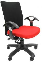 Chromecraft Geneva Office Ergonomic Chair in Black & Red Colour
