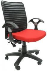 Chromecraft Geneva Office Ergonomic Chair in Red Colour