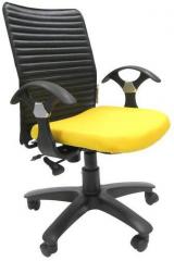 Chromecraft Geneva Office Ergonomic Chair in Yellow Colour