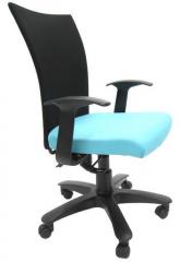 Chromecraft Marina WW Office Ergonomic Chair in Black & Sky Blue Colour