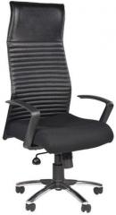 Chromecraft Milan High Back Ribs Office Chair in Black Colour