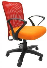 Chromecraft Rado Office Ergonomic Chair in Red & Orange Colour