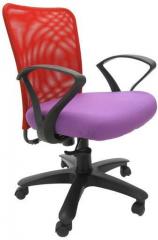 Chromecraft Rado Office Ergonomic Chair in Red & Purple Colour