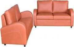 Cloud9 Leatherette 3 + 2 Dark Brown Sofa Set