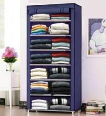 Cmerchants 7 LAYER COLLAPSIBLE CLOTH ORGANIER BLUE Carbon Steel Collapsible Wardrobe