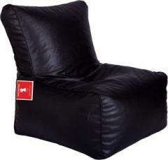 Comfybean Medium Clemenzo Chairs Black Bean Bag Chair With Bean Filling