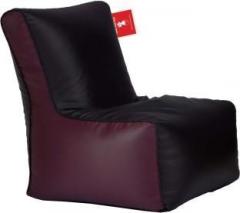 Comfybean Medium Clemenzo Chairs Black Maroon Bean Bag Chair With Bean Filling
