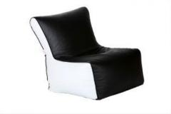 Comfybean Medium Clemenzo Chairs Black White Bean Bag Chair With Bean Filling