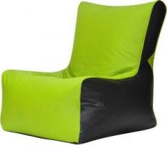 Comfybean Medium Clemenzo Chairs Pea Green Black Bean Bag Chair With Bean Filling