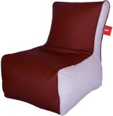 Comfybean Medium Clemenzo Chairs Tan Brown White Bean Bag Chair With Bean Filling