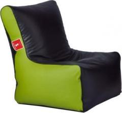 Comfybean XL Clemenzo Chairs Black Pea Green Bean Bag Chair With Bean Filling