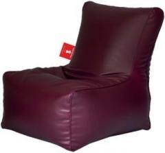 Comfybean XL Clemenzo Chairs Maroon Bean Bag Chair With Bean Filling