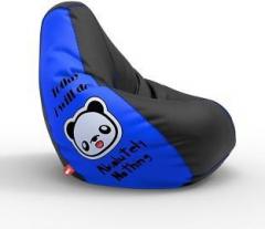 Comfybean XL Designer Bean Bag Filled with Beans Today I will do nothing Blue Teardrop Bean Bag With Bean Filling