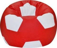Comfybean XL Soccerati Bean Bags Red White Body Fitter Bean Bag With Bean Filling