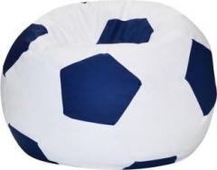 Comfybean XL Soccerati Bean Bags White Indigo Body Fitter Bean Bag With Bean Filling